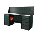  RUNTEC RTI20Z-TI4-TI6-P20-7016 Верстак серии Industrial, 2000 мм, оцинк, тумба с 4-мя ящиками + тумба с 6-ю ящиками, экран 500, серый RAL 7016 мни (0)