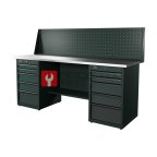  RUNTEC RTI20Z-TI5-TI5-P20-7016 Верстак серии Industrial, 2000 мм, оцинк, тумба с 5-ю ящиками + тумба с 5-ю ящиками, экран 500, серый RAL 7016 мни (0)