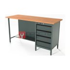 RUNTEC RTS16F-TS4-NS-7016 Верстак серии Standart, 1600 мм, фанера, тумба с 4-мя ящиками, серый RAL 7016 мни (0)