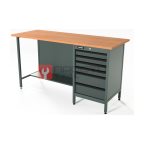  RUNTEC RTS16F-TS6-NS-7016 Верстак серии Standart, 1600 мм, фанера, тумба с 6-ю ящиками, серый RAL 7016 мни (0)