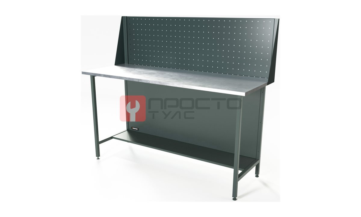  RUNTEC RTS16Z-NS-NS-P16-7016 Верстак серии Standart, 1600 мм, оцинк, экран 500, серый RAL 7016 (0)