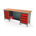 RUNTEC RTS20F-TS4-TS4-3020 Верстак серии Standart, 2000 мм, фанера, тумба с 4-мя ящиками + тумба с 4-мя ящиками, красный RAL 3020 мни (0)