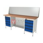  RUNTEC RTS20F-TS4-TS5-P20-5005(7035) Верстак серии Standart, 2000 мм, фанера, тумба с 4-мя ящиками + тумба с 5-ю ящиками, экран 500, синий (свет мни (0)