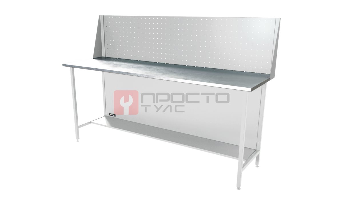  RUNTEC RTS20Z-NS-NS-P20-7035 Верстак серии Standart, 2000 мм, оцинк, экран 500, светло-серый (7035) (0)