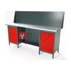  RUNTEC RTS20Z-TS0-TS0-P20-3020 Верстак серии Standart, 2000 мм, оцинк, тумба с дверью + тумба с дверью, экран 500, красный RAL 3020 мни (0)