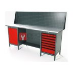  RUNTEC RTS20Z-TS0-TS7-P20-3020 Верстак серии Standart, 2000 мм, оцинк, тумба с дверью + тумба с 7-ю ящиками, экран 500, красный RAL 3020 мни (0)