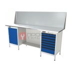  RUNTEC RTS20Z-TS0-TS7-P20-5005(7035) Верстак серии Standart, 2000 мм, оцинк, тумба с дверью + тумба с 7-ю ящиками, экран 500, синий (светло-серы мни (0)