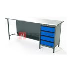  RUNTEC RTS20Z-TS4-NS-5005 Верстак серии Standart, 2000 мм, оцинк, тумба с 4-мя ящиками, синий RAL 5005 мни (0)