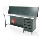  RUNTEC RTS20Z-TS4-NS-P20-7016 Верстак серии Standart, 2000 мм, оцинк, тумба с 4-мя ящиками, экран 500, серый RAL 7016 мни (0)
