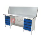  RUNTEC RTS20Z-TS4-TS5-P20-5005(7035) Верстак серии Standart, 2000 мм, оцинк, тумба с 4-мя ящиками + тумба с 5-ю ящиками, экран 500, синий (светл мни (0)
