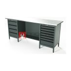  RUNTEC RTS20Z-TS4-TS7-7016 Верстак серии Standart, 2000 мм, оцинк, тумба с 4-мя ящиками + тумба с 7-ю ящиками, серый RAL 7016 мни (0)