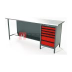  RUNTEC RTS20Z-TS6-NS-3020 Верстак серии Standart, 2000 мм, оцинк, тумба с 6-ю ящиками, красный RAL 3020 мни (0)
