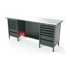  RUNTEC RTS20Z-TS6-TS6-7016 Верстак серии Standart, 2000 мм, оцинк, тумба с 6-ю ящиками + тумба с 6-ю ящиками, серый RAL 7016 мни (0)