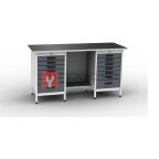  GARWIN PRO ST-PLZ16-77-7011 Верстак серии Standart, 1600 мм, цинк, две тумбы с 7 ящиками, серый RAL 7011 мни (0)