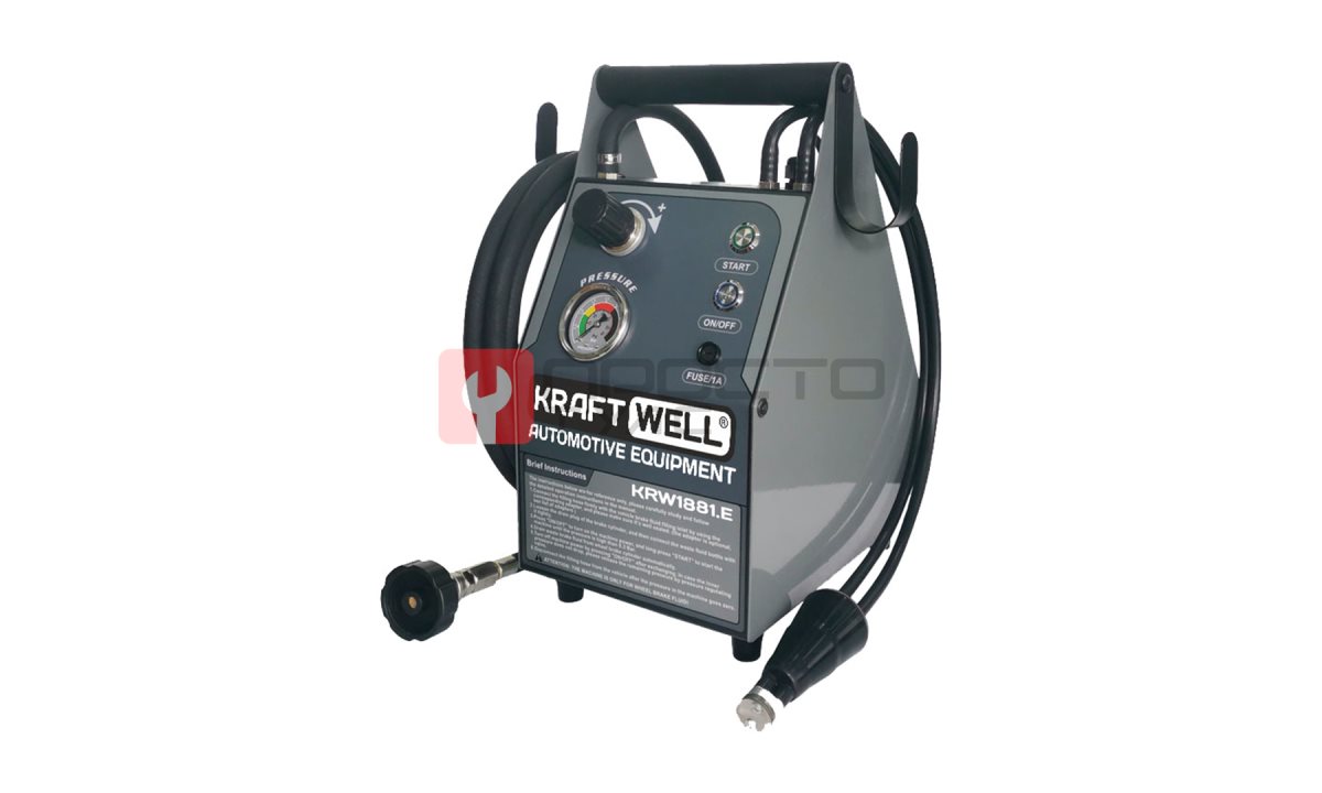  KraftWell KRW1881.E Установка электрическая для прокачки гидросистем автомобиля. Объем 5 литров. 220В. (0)