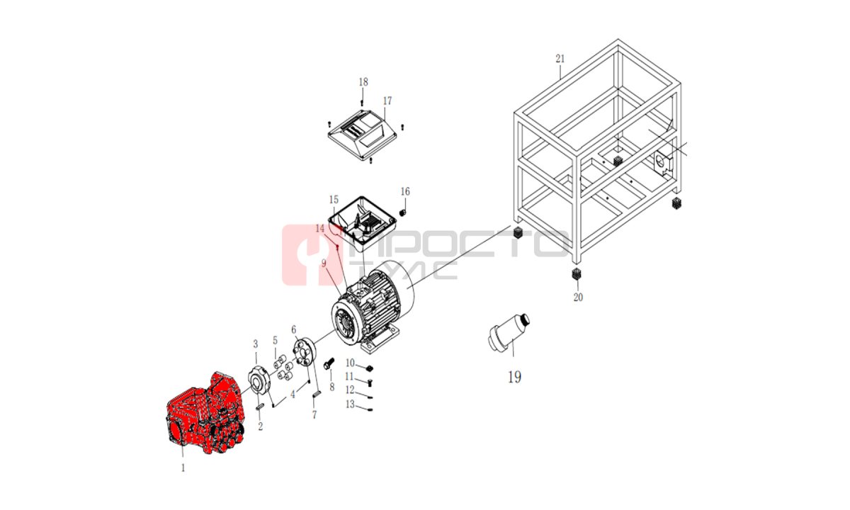  Помпа в сборе (Pump head set №1) TMHPC-7500C (0)