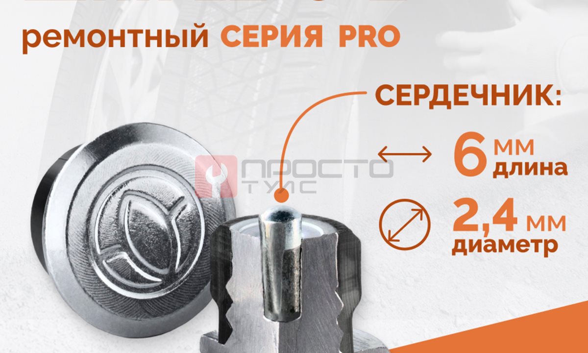  Шип ремонтный ROSSVIK 12-6-2 серия PRO (пакет 100шт) (1)