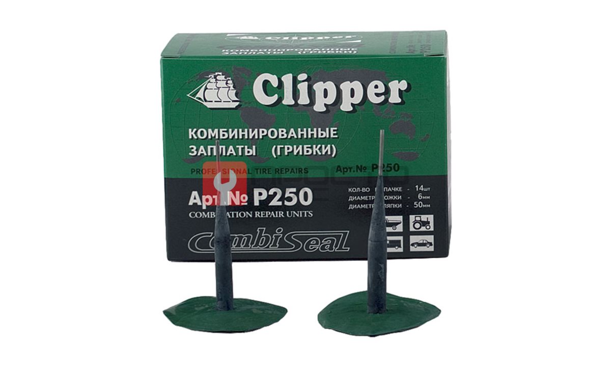  CLIPPER НАБОР ГРИБКОВ P250 для легковых колес ножка-8,5мм, шляпка-55мм (24шт.) (0)