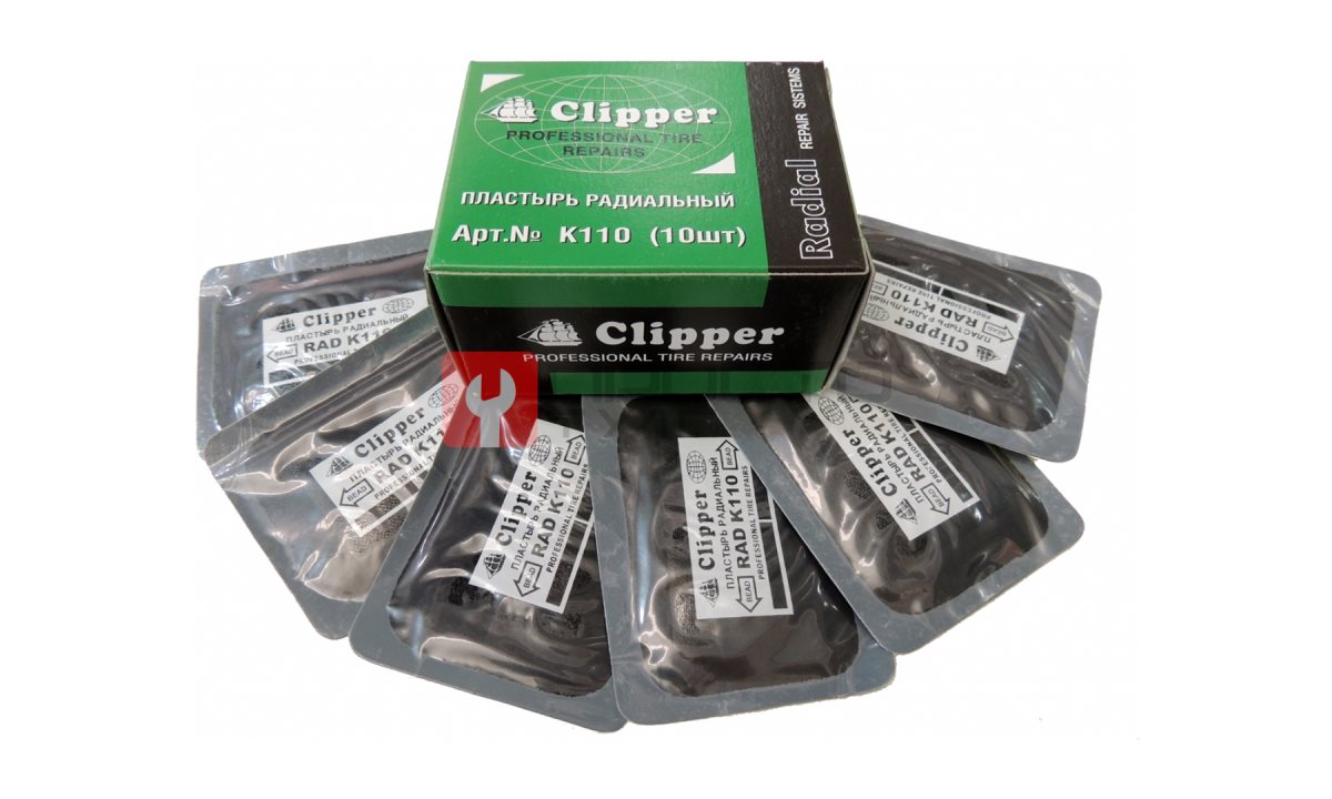  CLIPPER НАБОР ЗАПЛАТ K108 кордовые для боковых порезов 45*75мм (2 слоя корда) (15шт.) (0)
