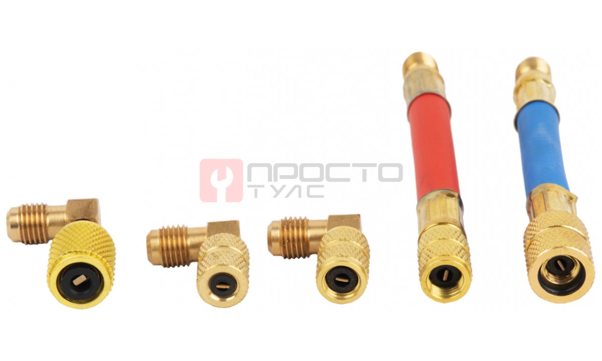  WDK-214048 Адаптеры для заправки автомобильных кондиционеров, набор (1)