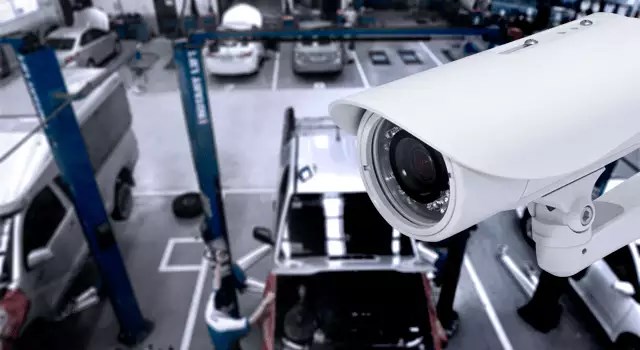 Картинка системы видеонаблюдения для автосервиса